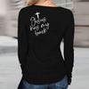 T-shirts For Women Long Sleeve,Round Sleeve Vertical Cross Casual Graphic Shirt