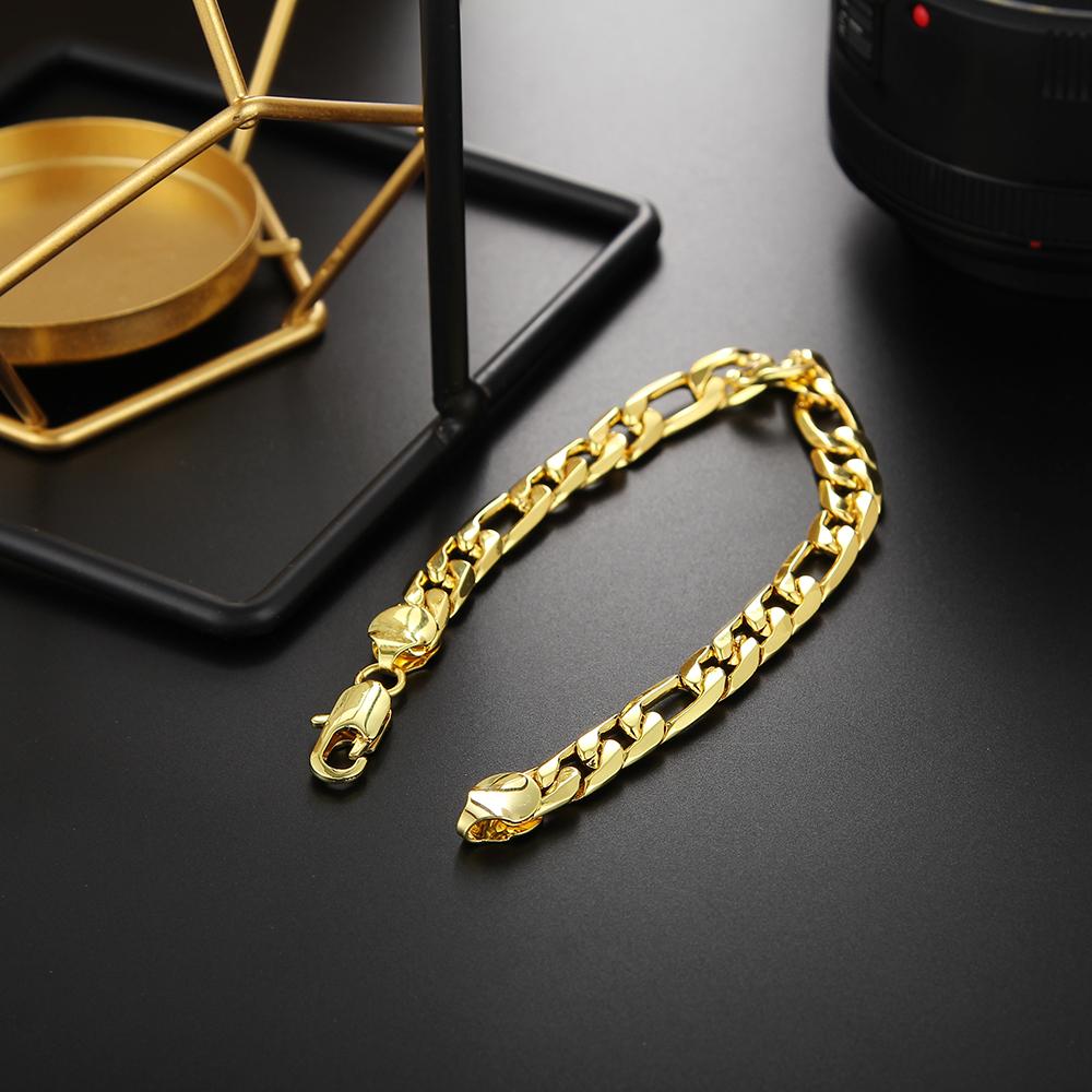 Браслет с боковой цепочкой из стерлингового серебра 925 пробы и золота 18 карат