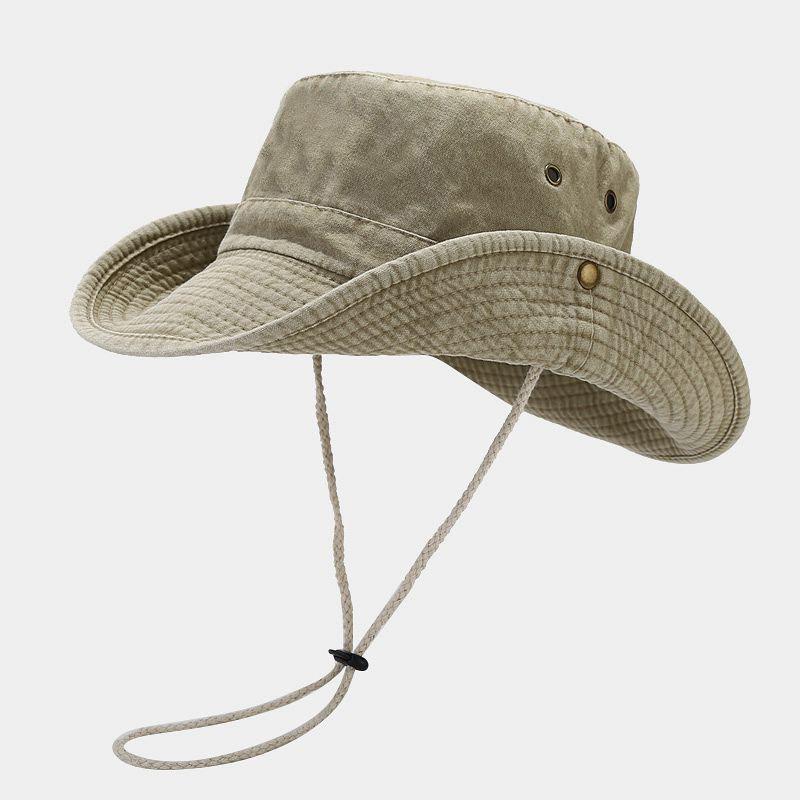 2024 Four Seasons Cotton Solid Bucket Hat Fisherman Hat Outdoor Travel Sun Cap for Men and Women 191