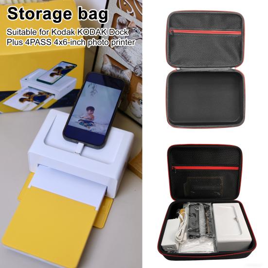 Кейс для переноски Dock Premium Wi-Fi 4x6 дюймов Мгновенный портативный фотопринтер Жесткий корпус из ЭВА Запасные картриджи Фотобумага Зарядное устройство Хранение аксессуаров