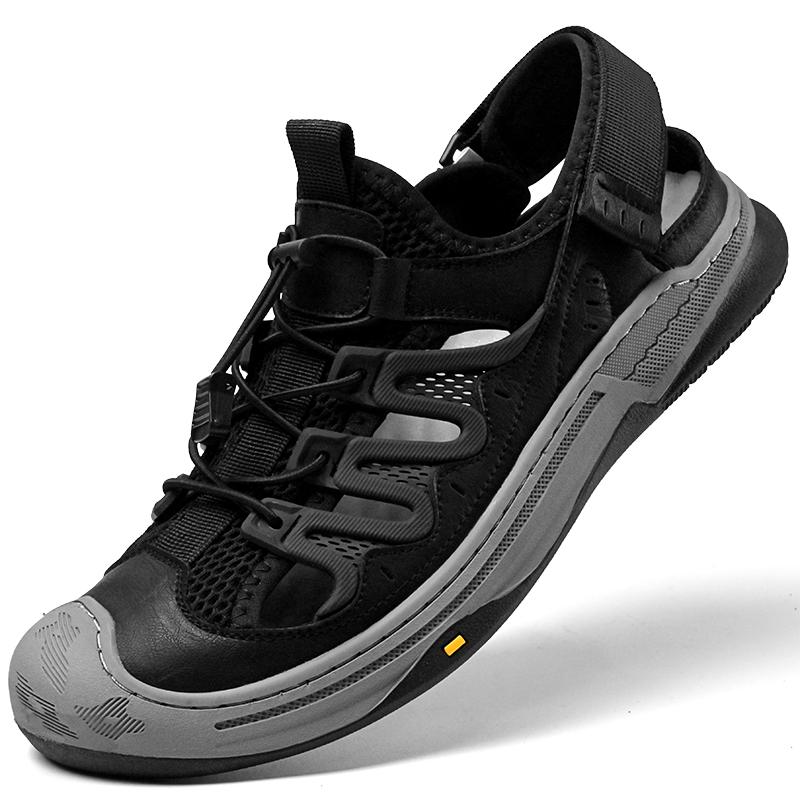Модная повседневная мужская обувь рыбака Мужские быстросохнущие сандалии Дышащая сетка Пляжные балетки Летняя обувь для ходьбы Быстрые мужские удобные сандалии