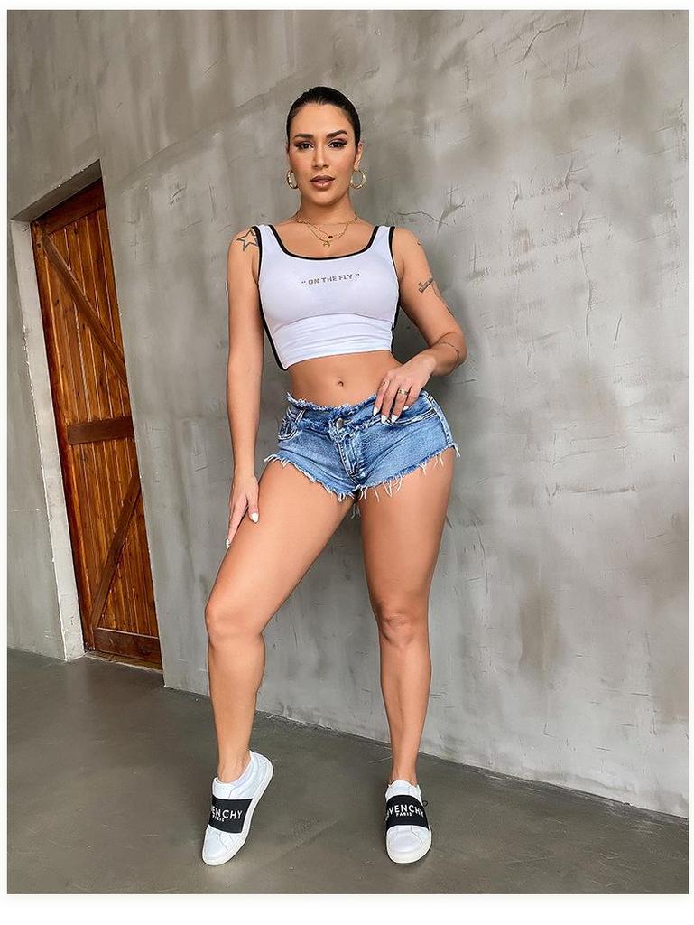 Новые летние эластичные джинсовые шорты в европейском и американском стиле для женщин