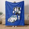 1pc Suitcase Tunnel Flannel Blanket Soft Warm Throw Blanket for Bedroom Living Room Bed Travel Camping Picnic Gift. M730046
