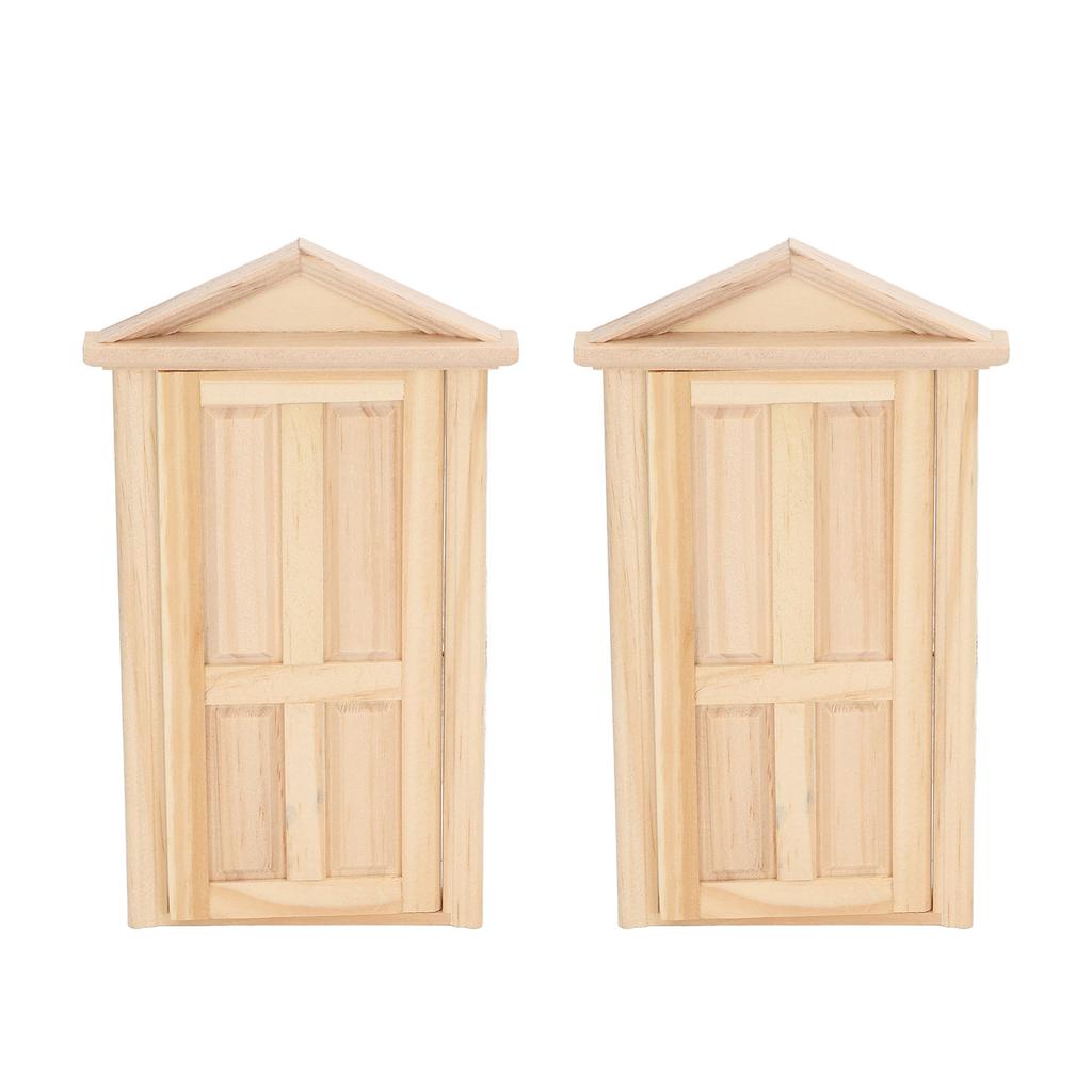 2 шт. Миниатюрная дверь для кукольного домика 1:12 Масштаб 1: 16 масштабная мебель DIY кукольный домик мини деревянная дверь для