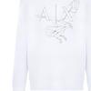 Armani Exchange Мужская толстовка с круглым вырезом и принтом логотипа SS23, повседневная, с длинным рукавом, белая 3RZMAQ-ZJTDZ-1100