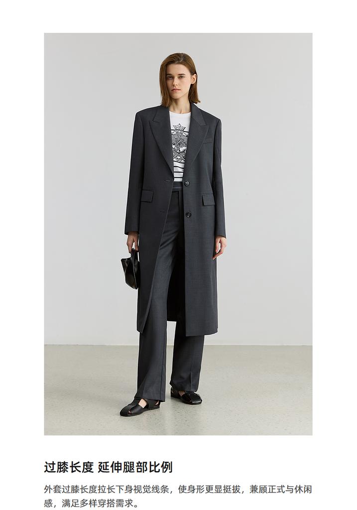 LILY wool containing vintage style long suit