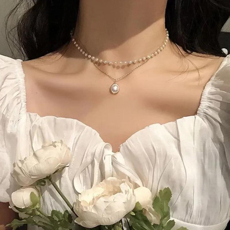 Новая Мода Серебряный Цвет Двухслойное Звезда Луна Ожерелье для Женщин Шарм Изящное Циркон Нержавеющая Сталь Чокер Цепь Украшения