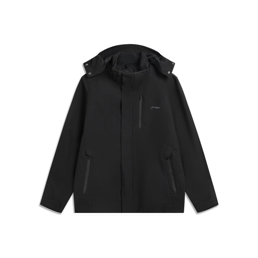 Li Ning Outdoor CF Shell Три-в-одном Флисовая подкладка Теплая Водоотталкивающая Спортивная Ветровка Мужские куртки AWBV113-3