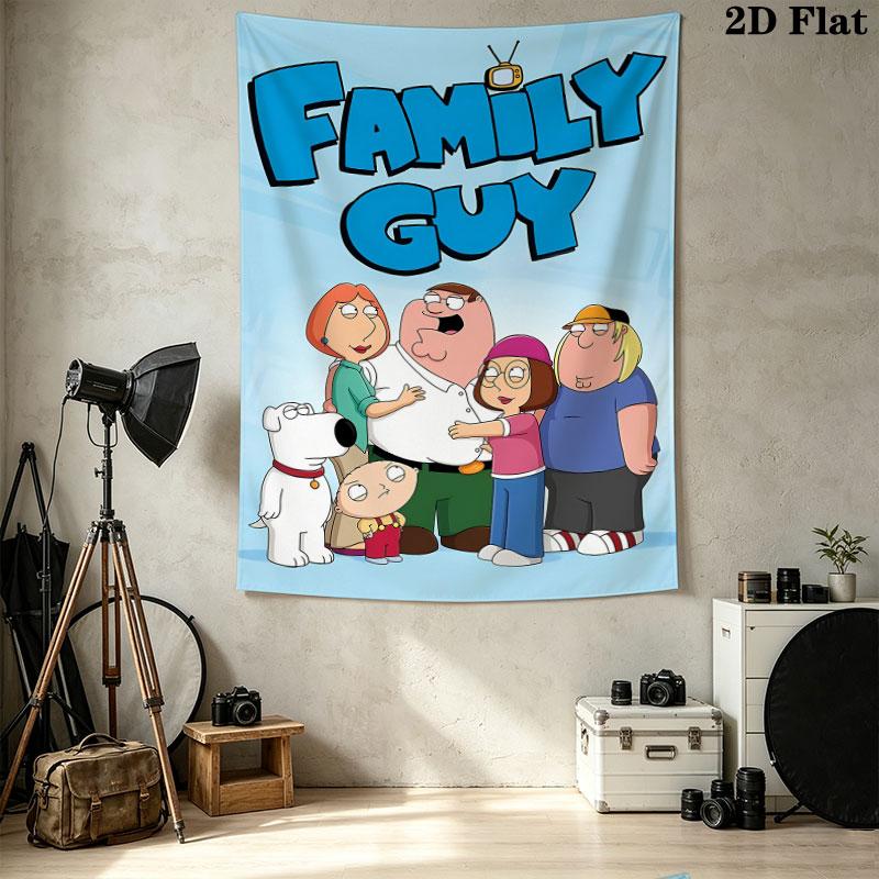 Family Guy Wall Tapestry Aesthetic Wall Hanging Printed Fabric Blanket Decorative Tapestries For Bedroom Living Room Home Decor