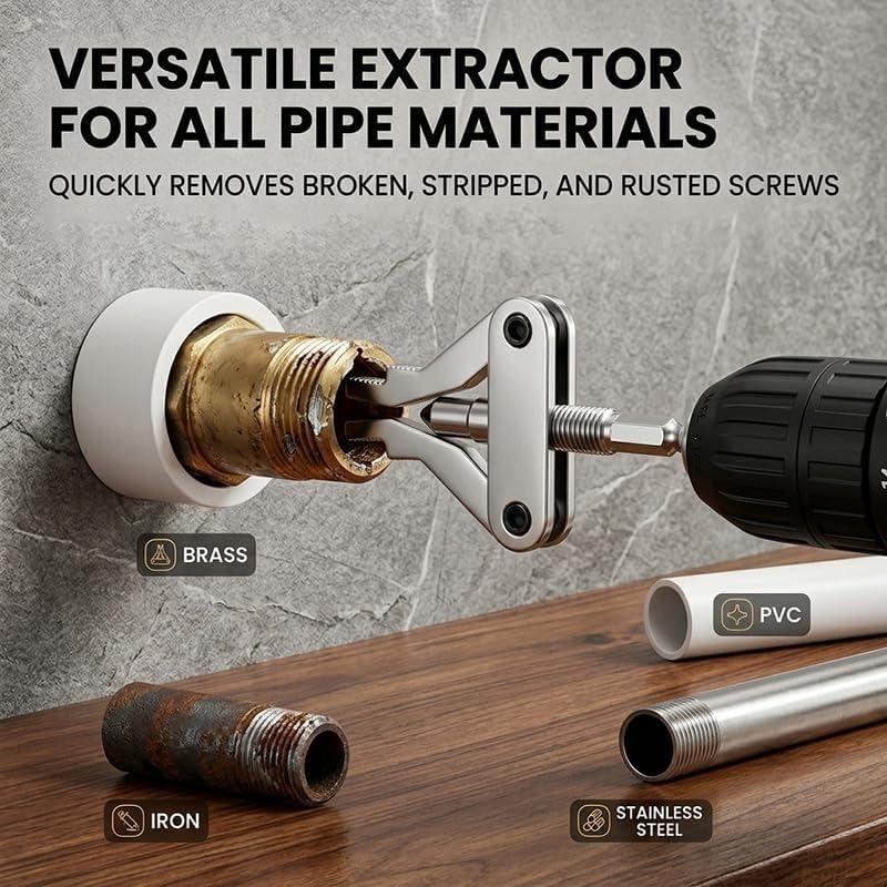 Xiaomi Universal 1/2" 3/4" 1" Hex Shank Broken Pipe Extractor Drill Powered Faucet Valve Stuck Remover Heavy Duty Plumbing Repair Tools