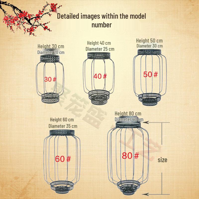 Buddha Character Door Pendant Light - Temple & Buddha Hall Zen Style, Red Lantern for Spring Festival Roof Decoration