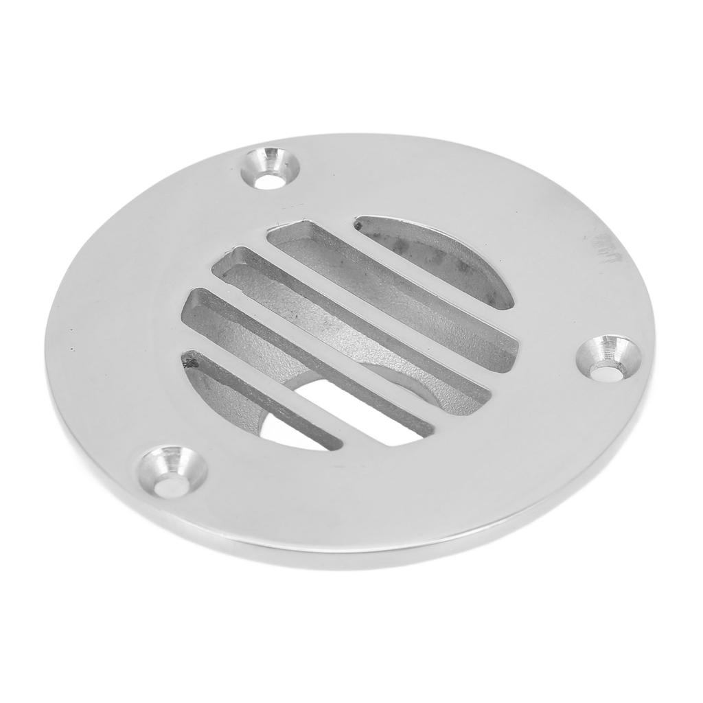 Boat Floor Deck Drain 316 Stainless Steel Silver Polished Treatment Corrosion Resistant Marine Deck