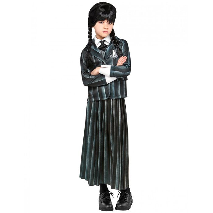 Déguisement uniforme scolaire Mercredi Addams enfant