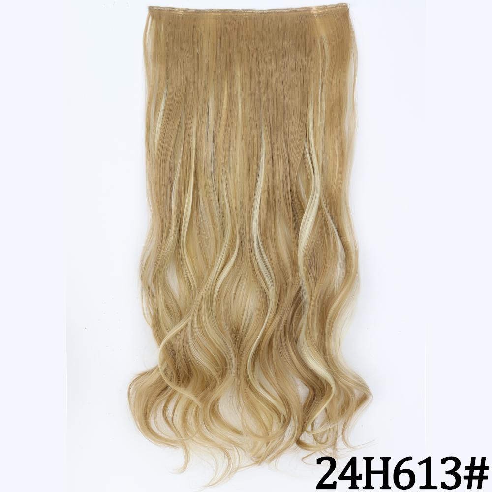 MERISIHAIR Длинные волнистые синтетические волокна 22 дюйма 5 зажимов для наращивания волос Волнистые прямые волосы Черный Коричневый Блондинка Повседневная одежда