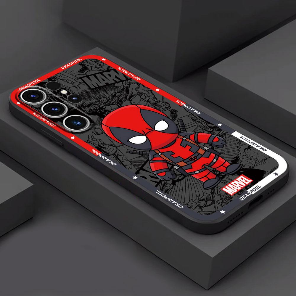 Чехол для телефона Samsung Galaxy S24 S22 Plus S23 S8 S9 S10e S20 FE S21 Ultra 5G S10 Marvel Spider Man Venom Черный Мягкий
