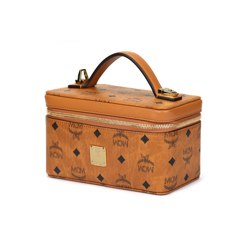 MCM Классическая кожаная косметичка с монограммой Женские сумочки Коричневый MWRAAVI01CO001