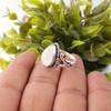 Rainbow Moonstone Gemstone 925 Solid Silver Jewelry Handmade White Stone Ring RR-57-36
