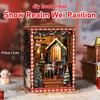New Snow Globe DIY Miniature Book Nook - 3D Puzzle House Architecture Model Kit, Christmas & Black Friday Bookend Craft Gift