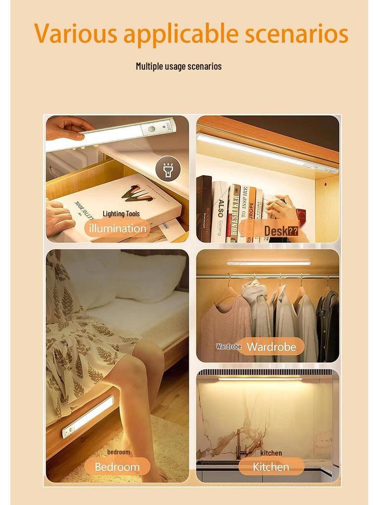 Motion Sensor LED Magnetic Cabinet & Night Light for Ambient Lighting