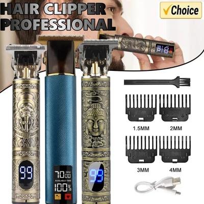 USB аккумуляторная машинка для стрижки волос для мужчин профессиональный триммер для волос цифровая машинка для стрижки волос парикмахерская машинка мужской триммер бритва