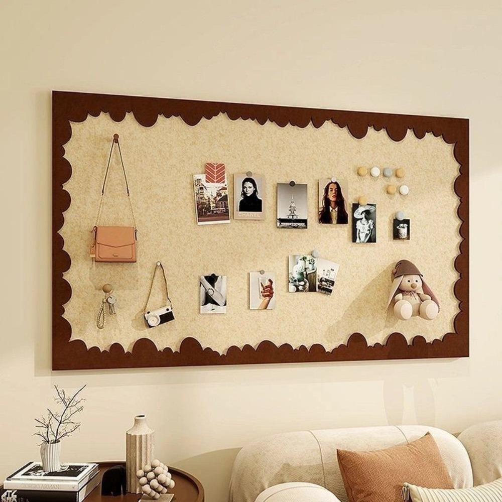 Self Adhesive Felt Wall Board Scalloped Border Wall Memo Board Gifts Photo Wall Panel Home Decor