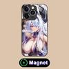 Стеклянный чехол Azur Lane Unzen MagSafe для мобильного телефона iPhone 17 16 15 14 13 12 11 Air Pro Max Plus Mini Цветная крышка