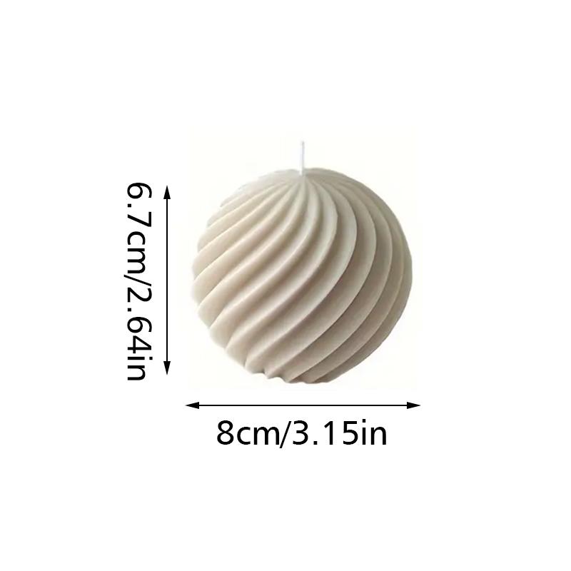 1 шт. Белая изогнутая современная волновая сфера скандинавская соевая восковая свеча экологически чистая геометрическая свеча скандинавская