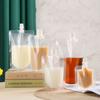 For Travel Party Refillable Leak Proof Liquid Containers Juice Pouches Soybean Milk Drink Pouch