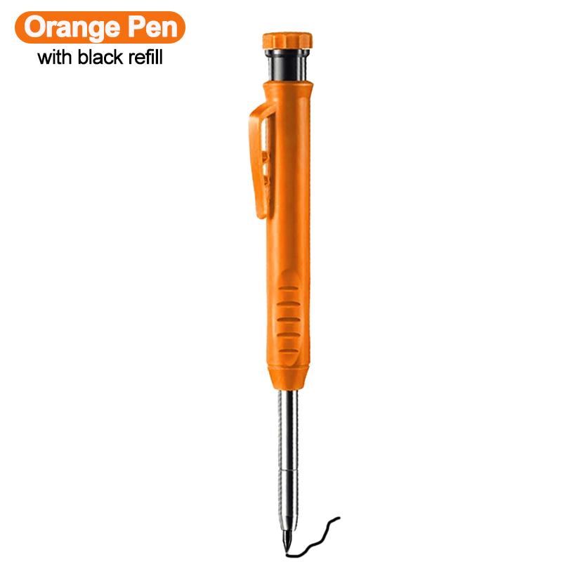 Набор прочных столярных карандашей со сменными грифелями, встроенной точилкой, механический маркер для глубоких отверстий для разметки, деревообрабатывающие инструменты KTY