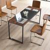 Computer Desk, 160 cm Office Gaming Desk for Home Office, Writing Study Work Modern Simple Table with Metal Frame for Large Legroom, Rustic Brown and