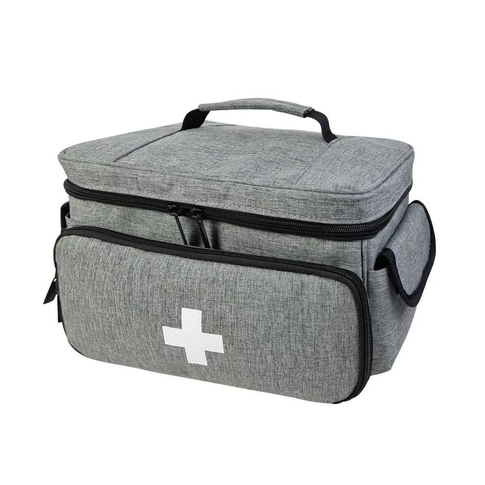 Large Capacity Medicine Kit Bag Sorted Storage Handle Medicine Carry Bag Portable Zippered Layered Medicine Boxes Camping