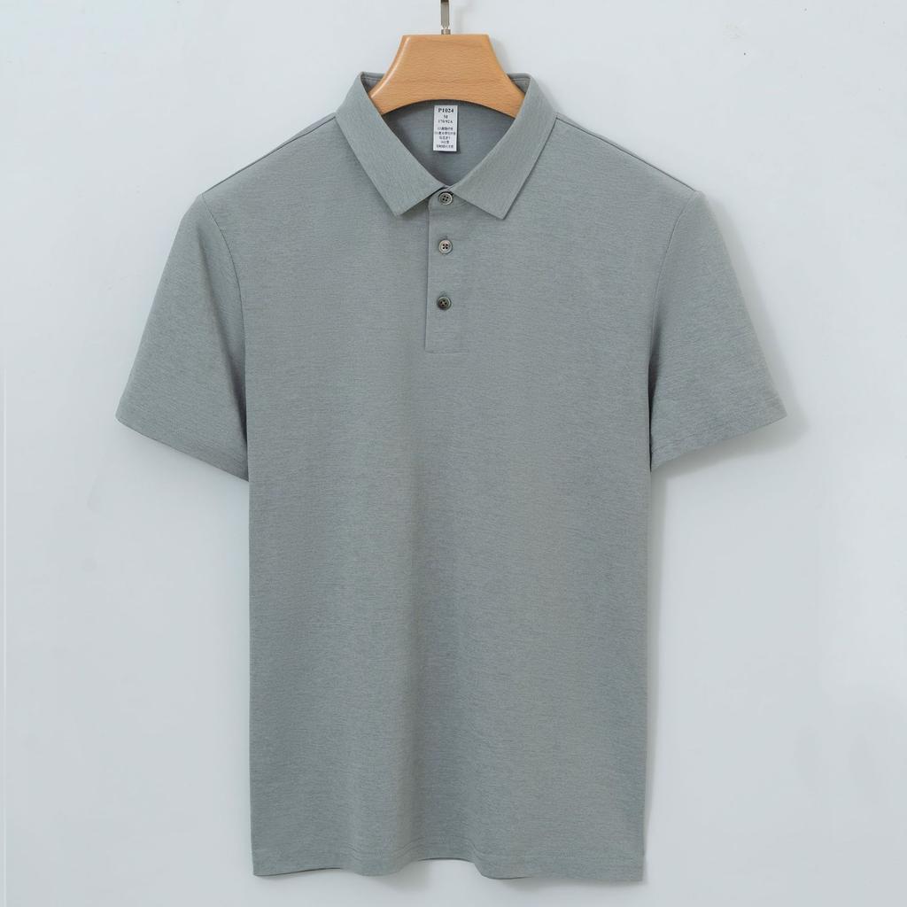 Спортивная рубашка поло с воротником-стойкой Футболка с короткими рукавами Мужская рубашка поло