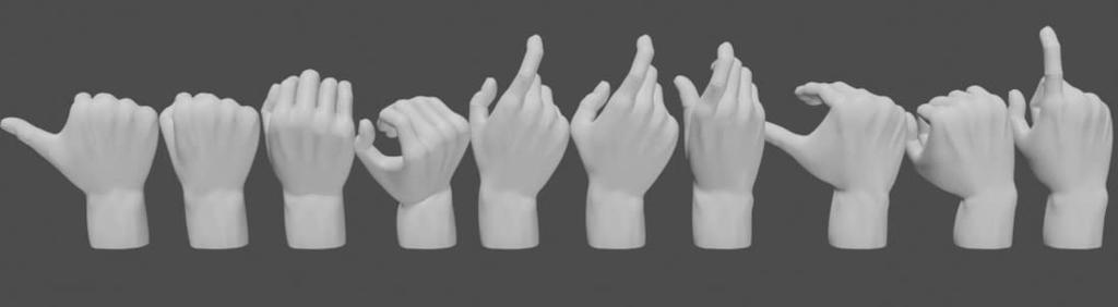 Chino Model Детали рук, держащие в руках мелкие предметы, смоляной набор 1/35 Том 3 CM-028B