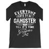 Забавная мужская футболка с графическим принтом 1520 Все хотят быть гангстерами, пока не пришло время действовать. Черная коллекция дополненной реальности с коротким рукавом