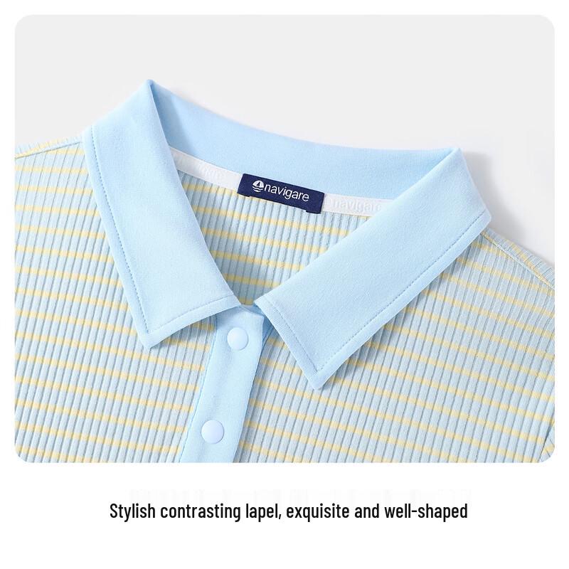 Navigare Девочкин поло-рубашка с длинным рукавом, многослойный образ