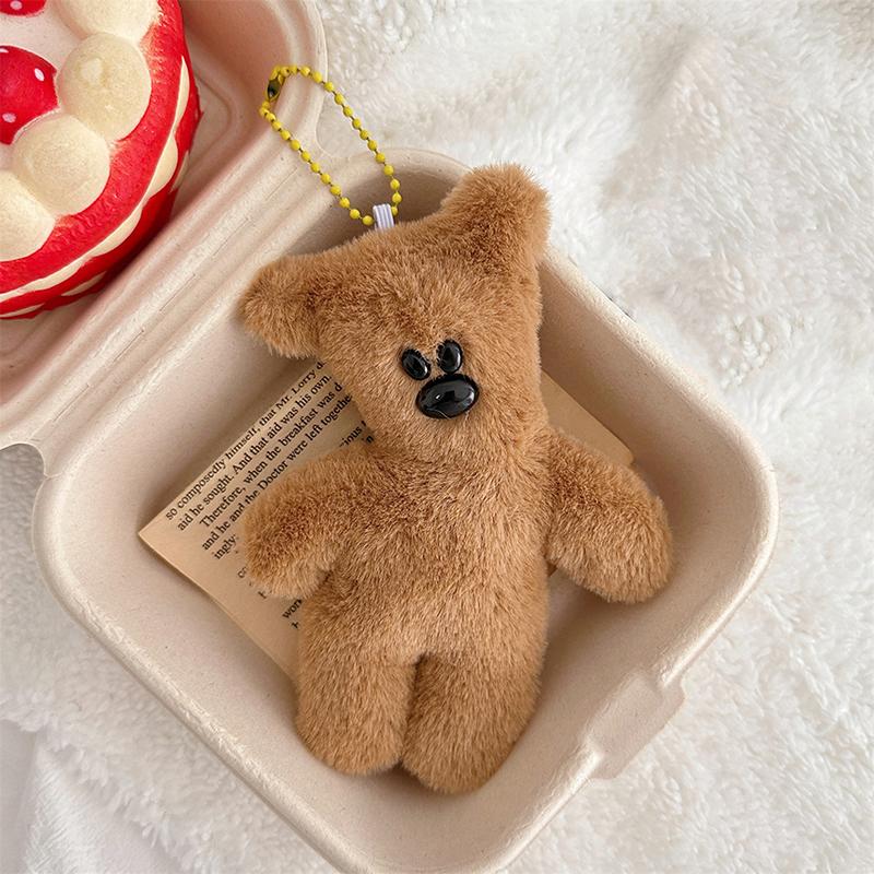1PC Kawaii Scarf Teddy Bear Squeezing Plush Toy Keychain Backpack Pendant Cute Car Keyring Kids Women Bag DIY Accessories