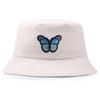 Embroidery Pattern Butterfly Bucket Hat Fisherman Hats Stylish Casual Headwear