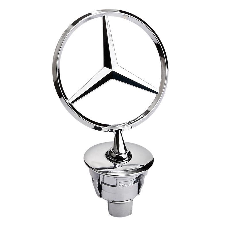 CRH1 1pcs 44mm 3D Metal Blue Chrome Star Bonnet Hood Logo Emblem Badge for Mercedes Benz W202 W203 W204 W208 W210 W220 W221