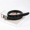 Women'S Retro Belt Casual Style Silver Pin Buckle Slim Casual Pants Waist Belt