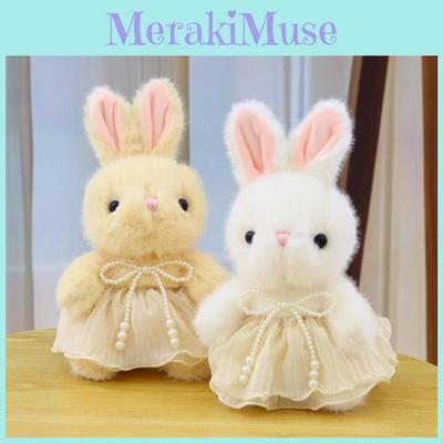 Плюшевая игрушка-кролик с мягким коротким мехом и набивкой из полипропиленового хлопка для детского подарка