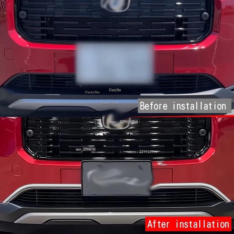 For HONDA WR-V WRV 2024 2025 ABS Black Front Bumper Lower Middle Net Mesh Grille Grill Around Cover Trim Exterior Car styling Cu