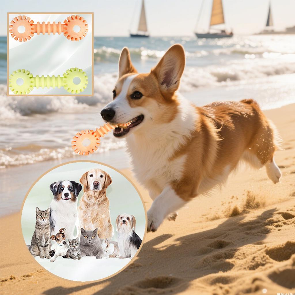 Игрушки для лакомств для собак, игрушки-прорезыватели в форме гантели для кошек и собак, жевательные игрушки, которые не ломаются и могут развлечь и занять, товары для питомцев.