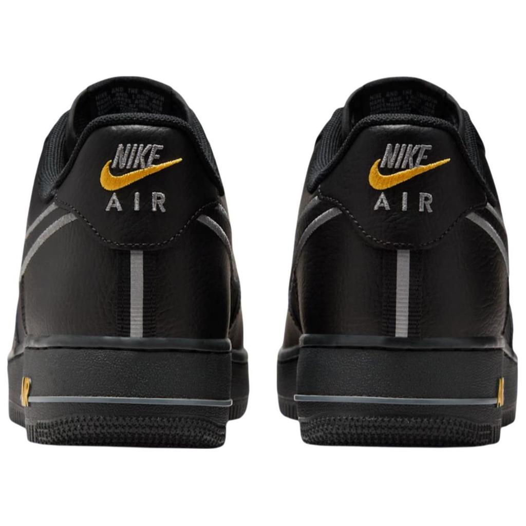 Nike Кроссовки мужские Air Force 1 Low Черный Лазерный оранжевый Металлик-серебристый IB7677-001