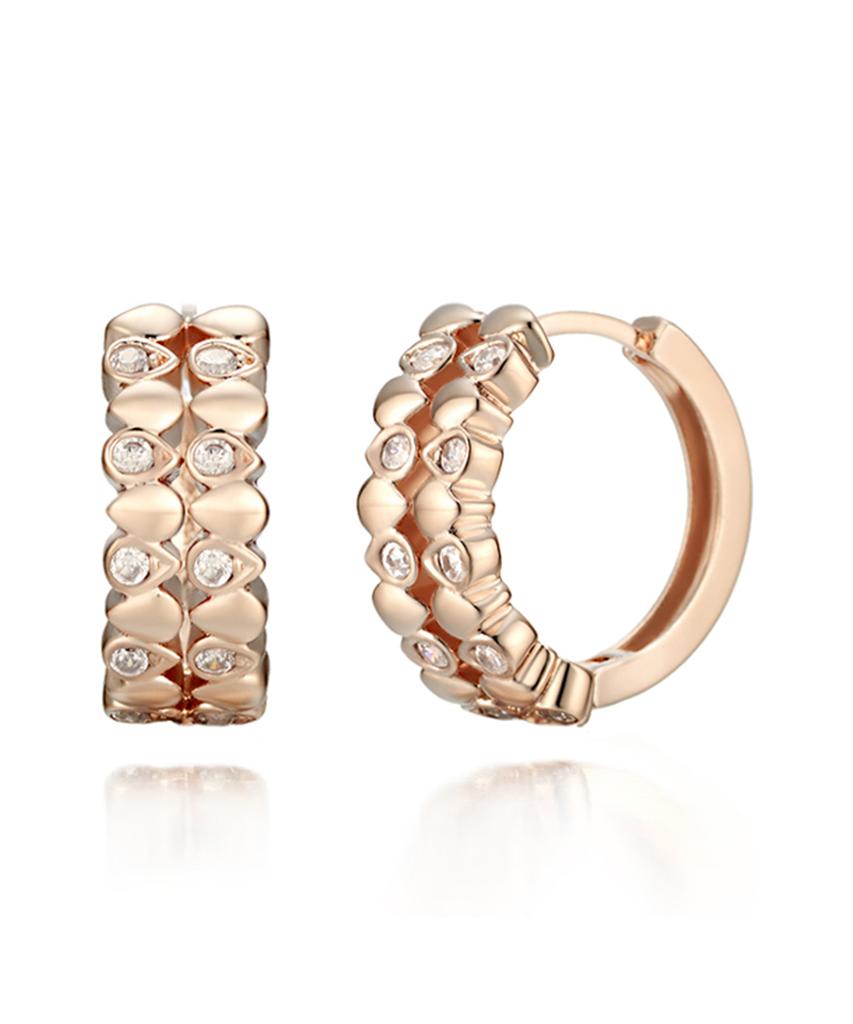 Geigerjewelry 18K Точечные серьги-кольца с одним щелчком (Золотая булавка) Gi8Kpee028