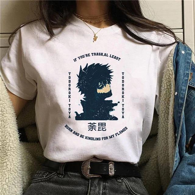 Манга Милый Моя Геройская Академия Аниме Футболка Женская Boku No Hero Academia Футболка Бакуго Химико Тога Футболки Аниме Деку Футболка