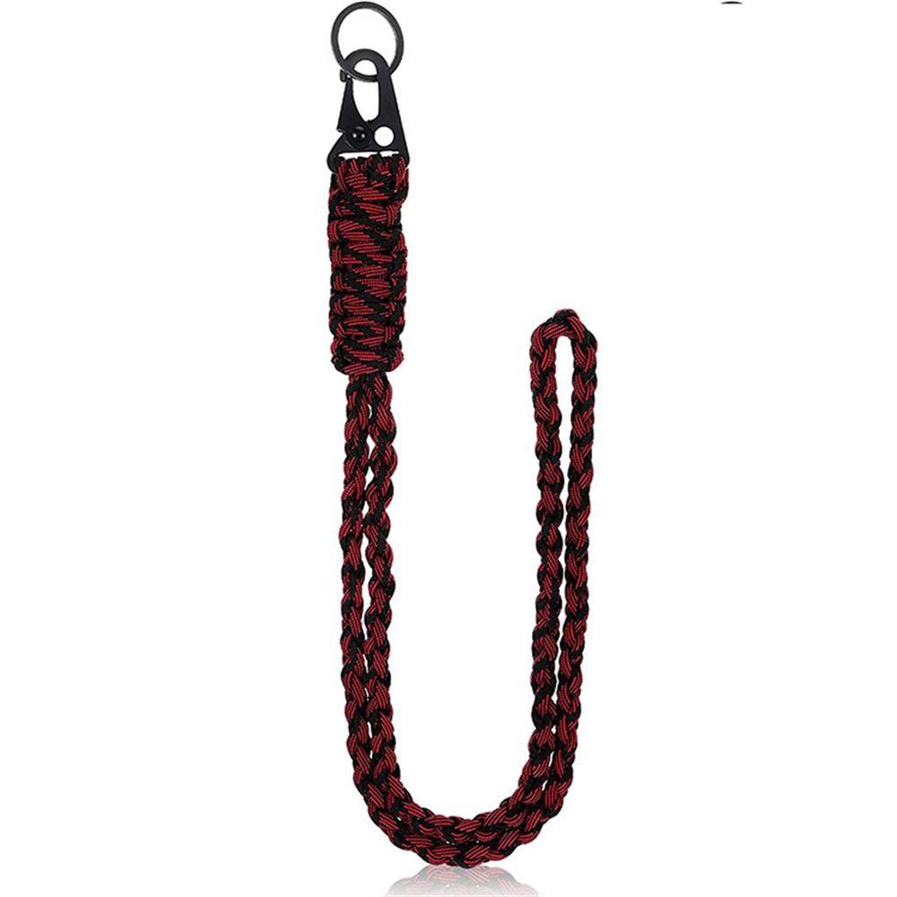 Metal Clip Paracord Neck Lanyard Parachute Rope Umbrella Rope Keychain  Outdoor Survival