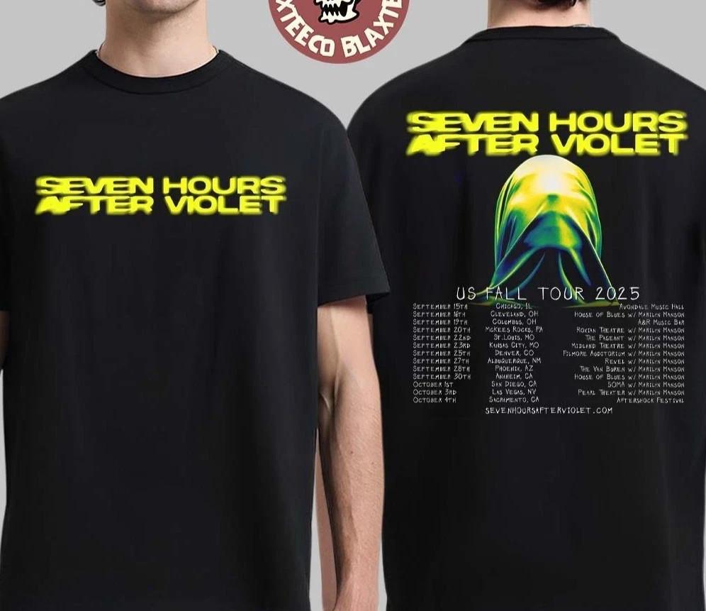 Seven Hours After Violet US Fall Tour 2025 Schedule Tour Dates Two Sided T-Shirt