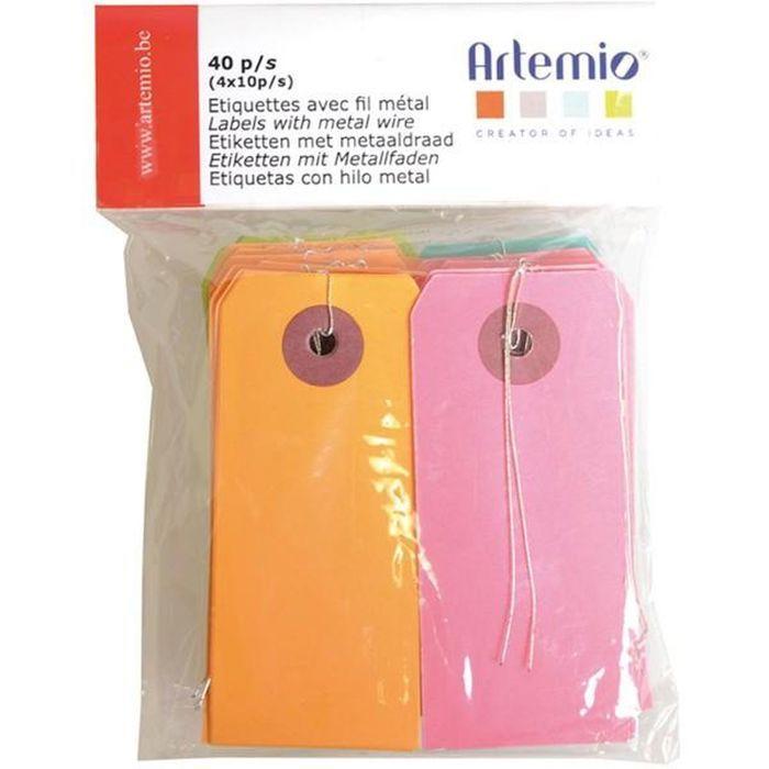 200 Colored Tags with Wire