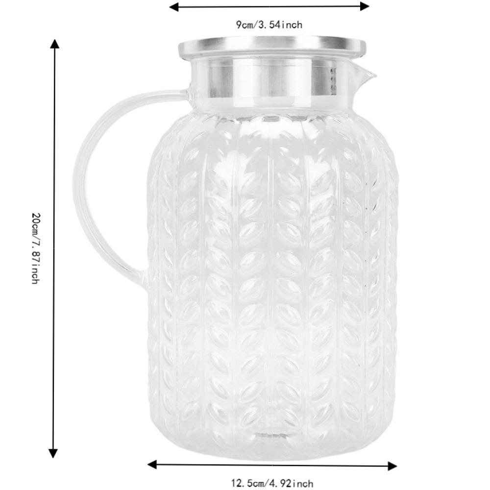 1.8L Capacity Clear Beverage Pitcher Heat Proof Heat Proof Pitcher For Beverage Service