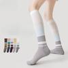 Spring and Autumn Sports Running Socks for Women, Summer Trendy Color-blocking Slightly Pressed Calf Socks